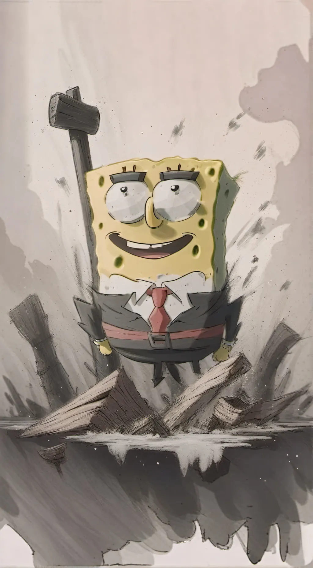 ai character: Spongebob background