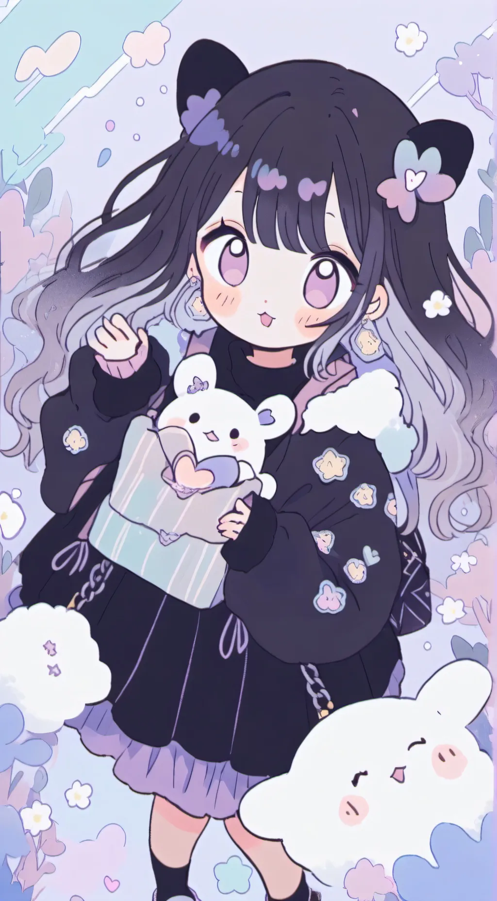 ai character: (∩´∀`∩)💕mila💕 background