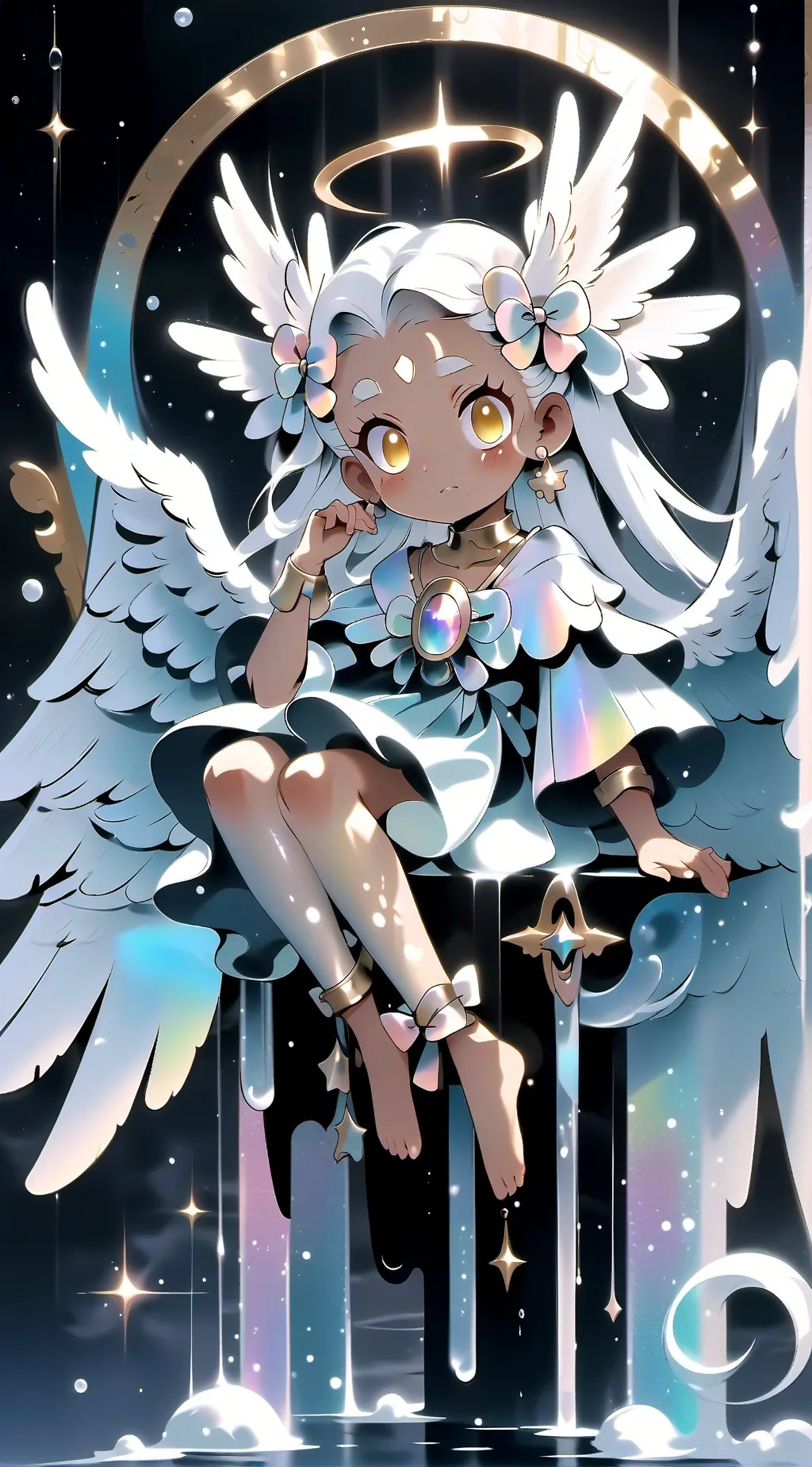 ai character: Sasha! your angel  background