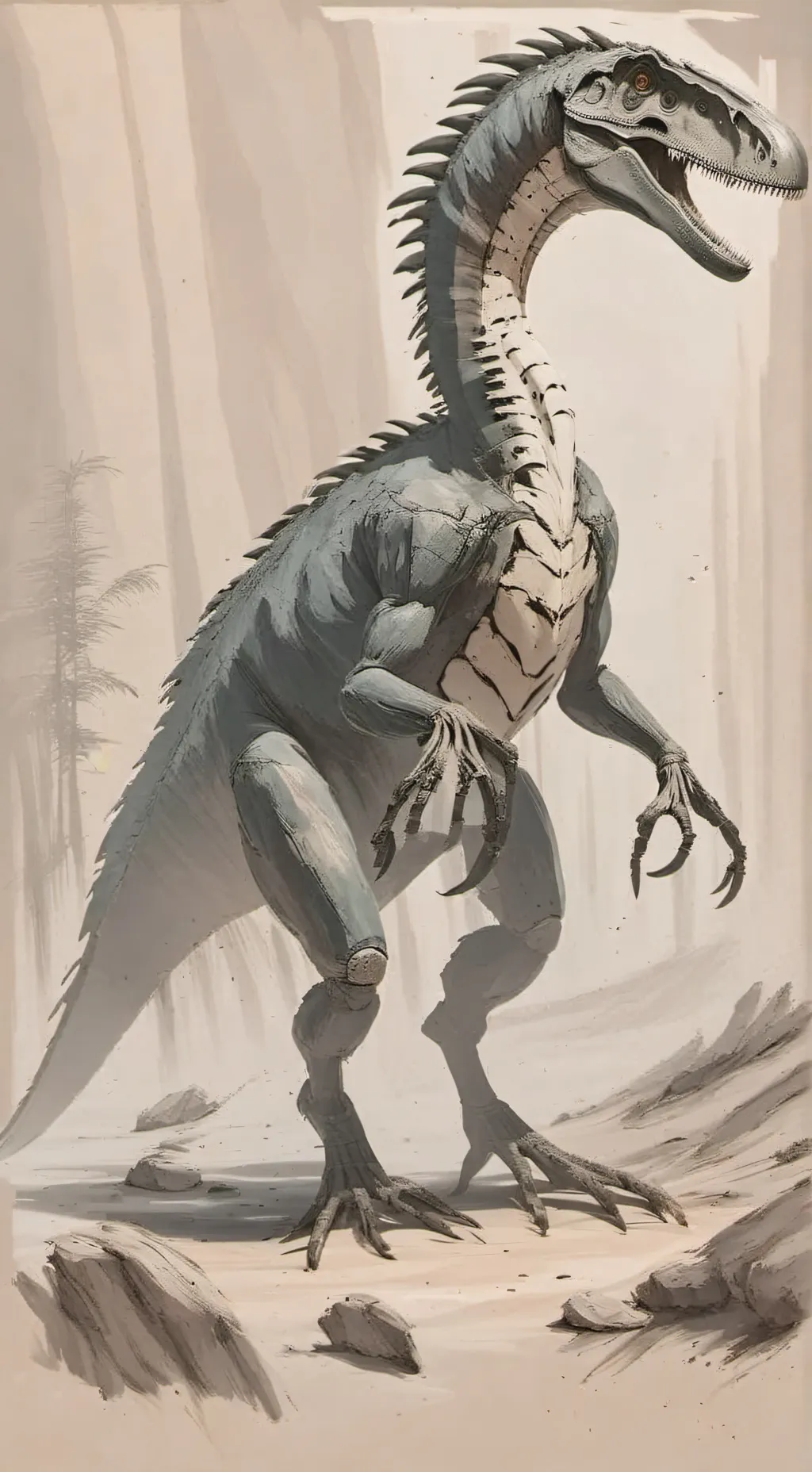 ai character: Maip Macrothorax  background