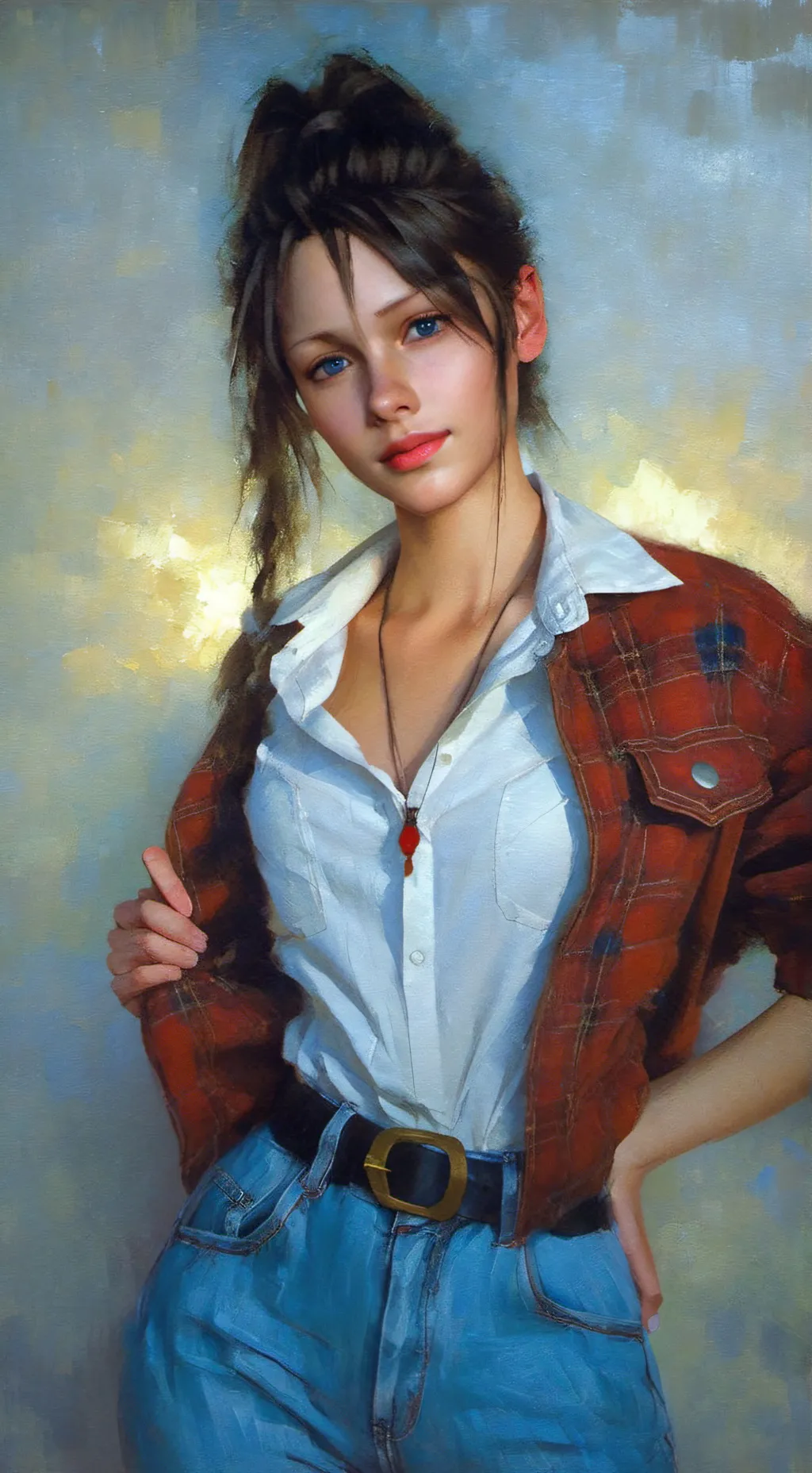 ai character: Claire redfiled background