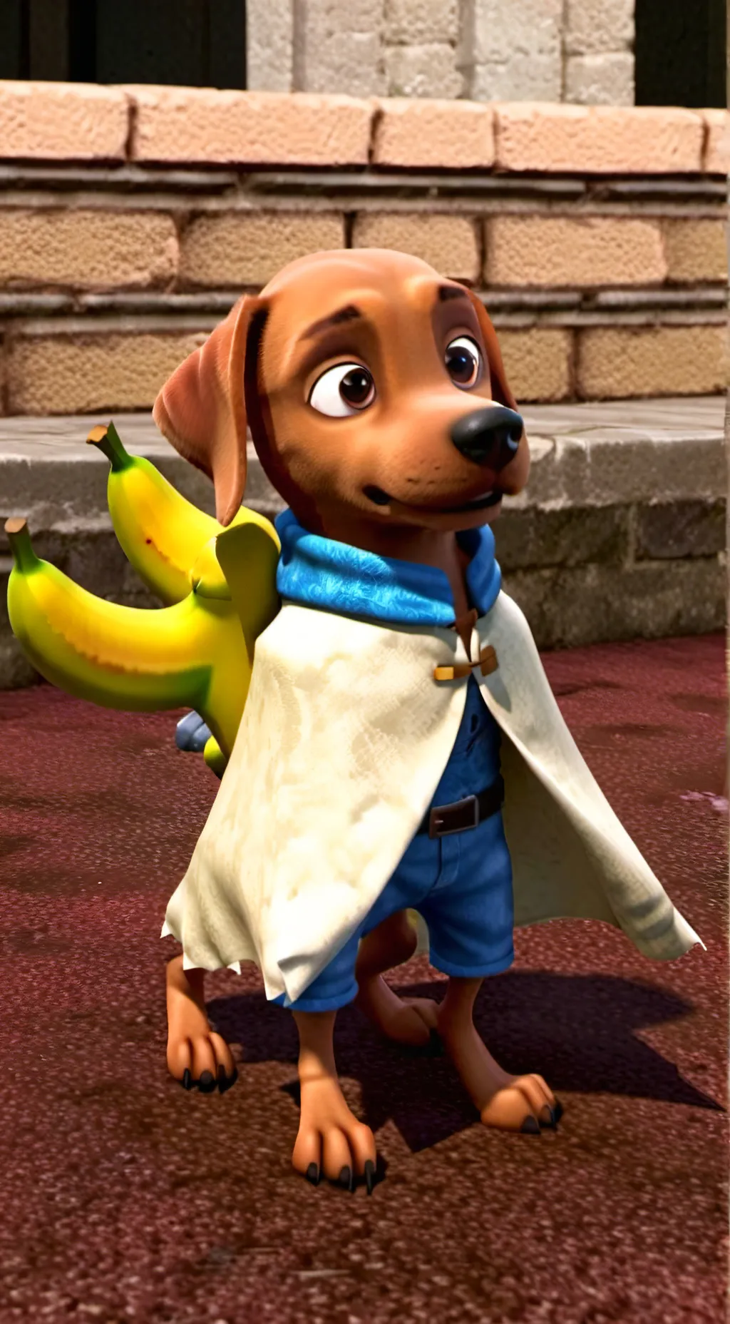 ai character: Banana Dog 2.0 background