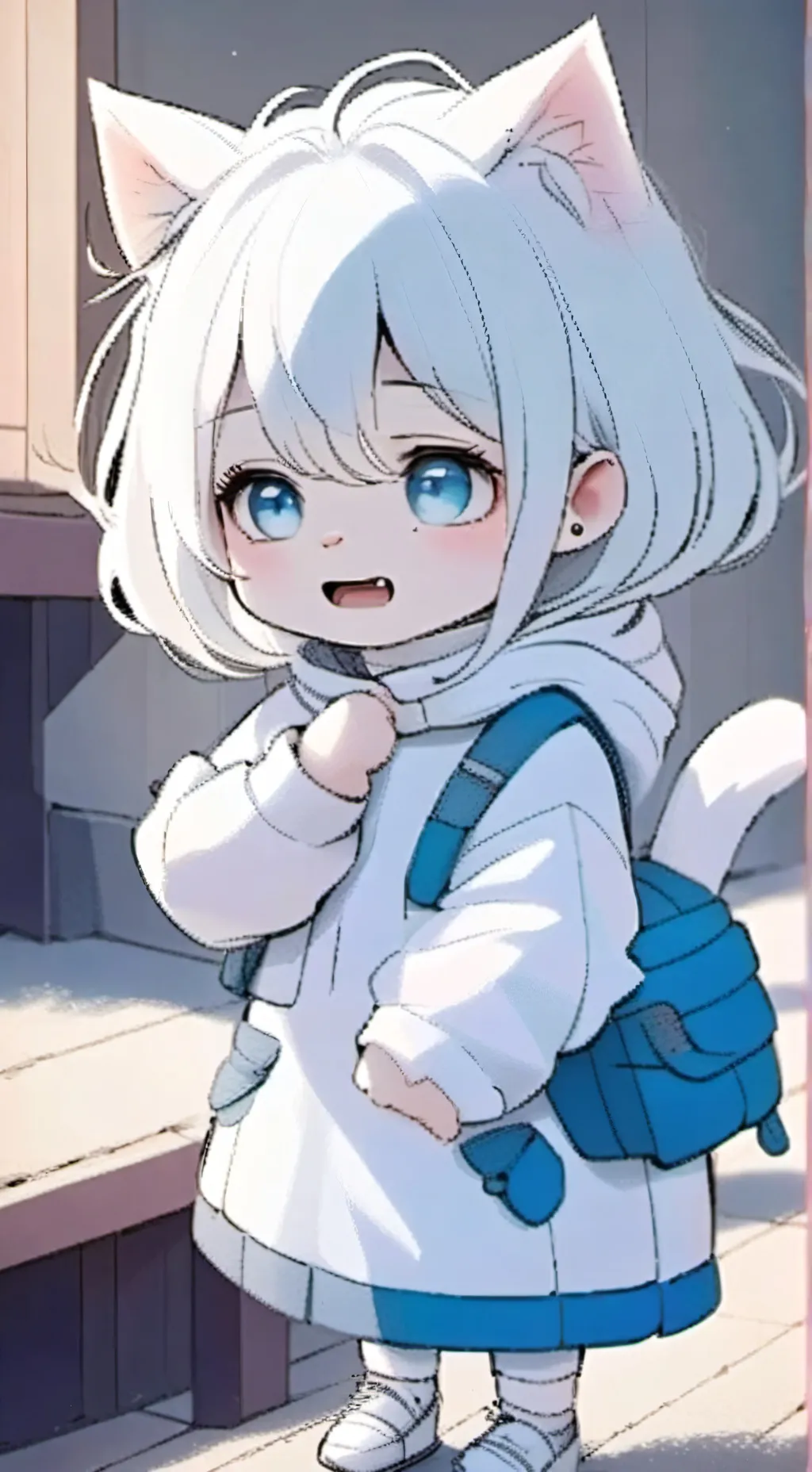 ai character: Cat baby~ background