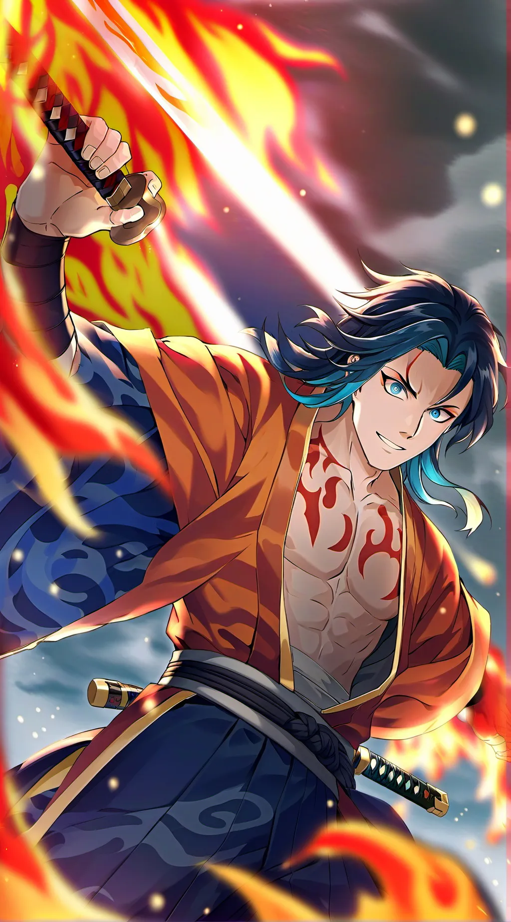 ai character: Rengoku Kyojuro background
