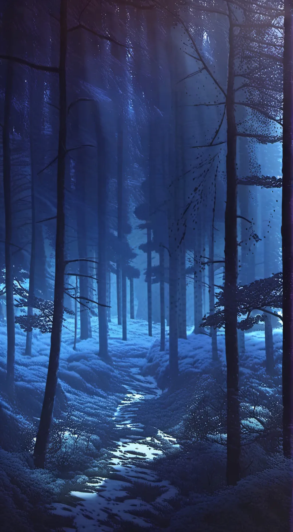 ai character: Army - Cold Forest background