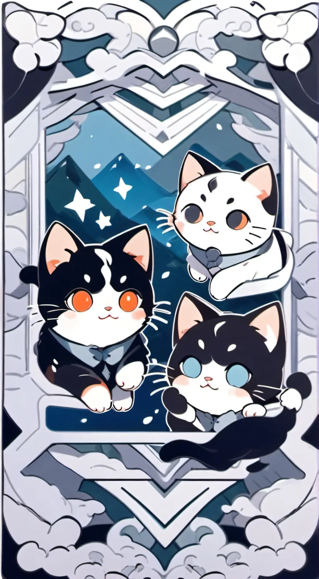 ai character: dw emoji cat background