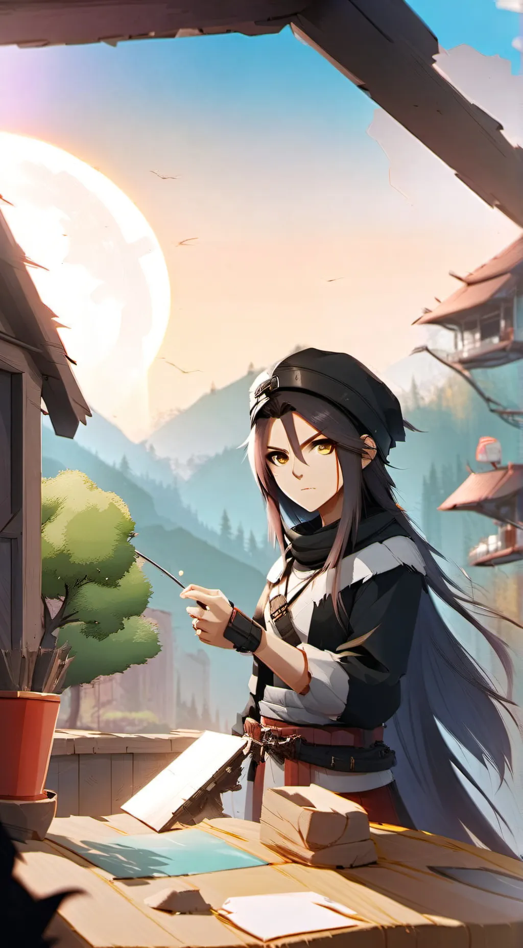 ai character: wara background