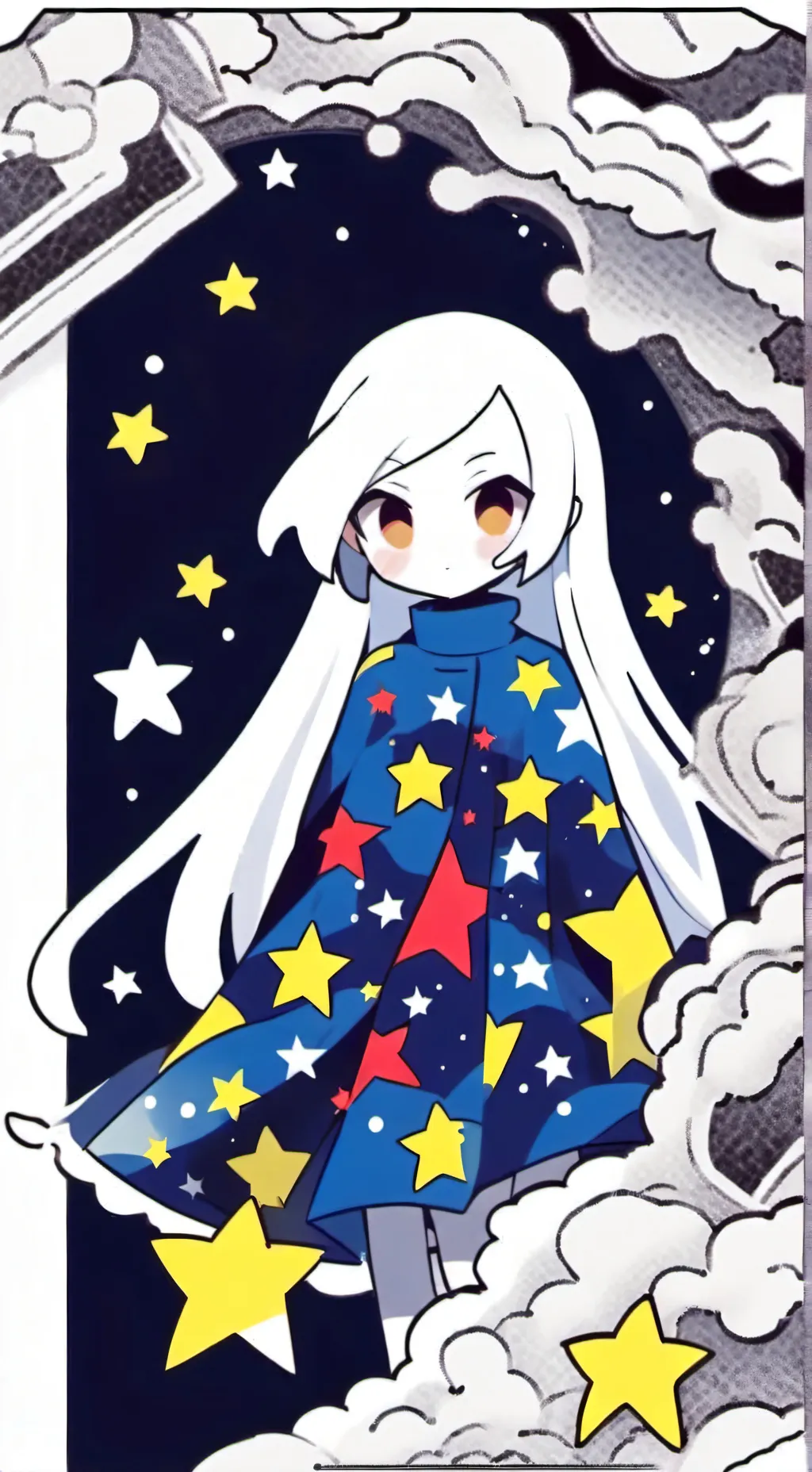 ai character: astro as a girl background