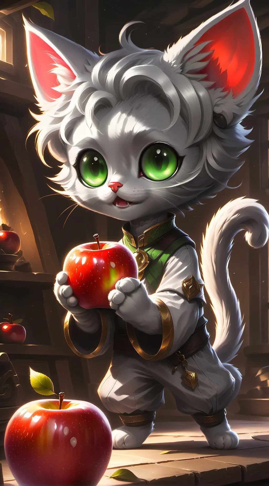 ai character: Gray Ghost Furry background