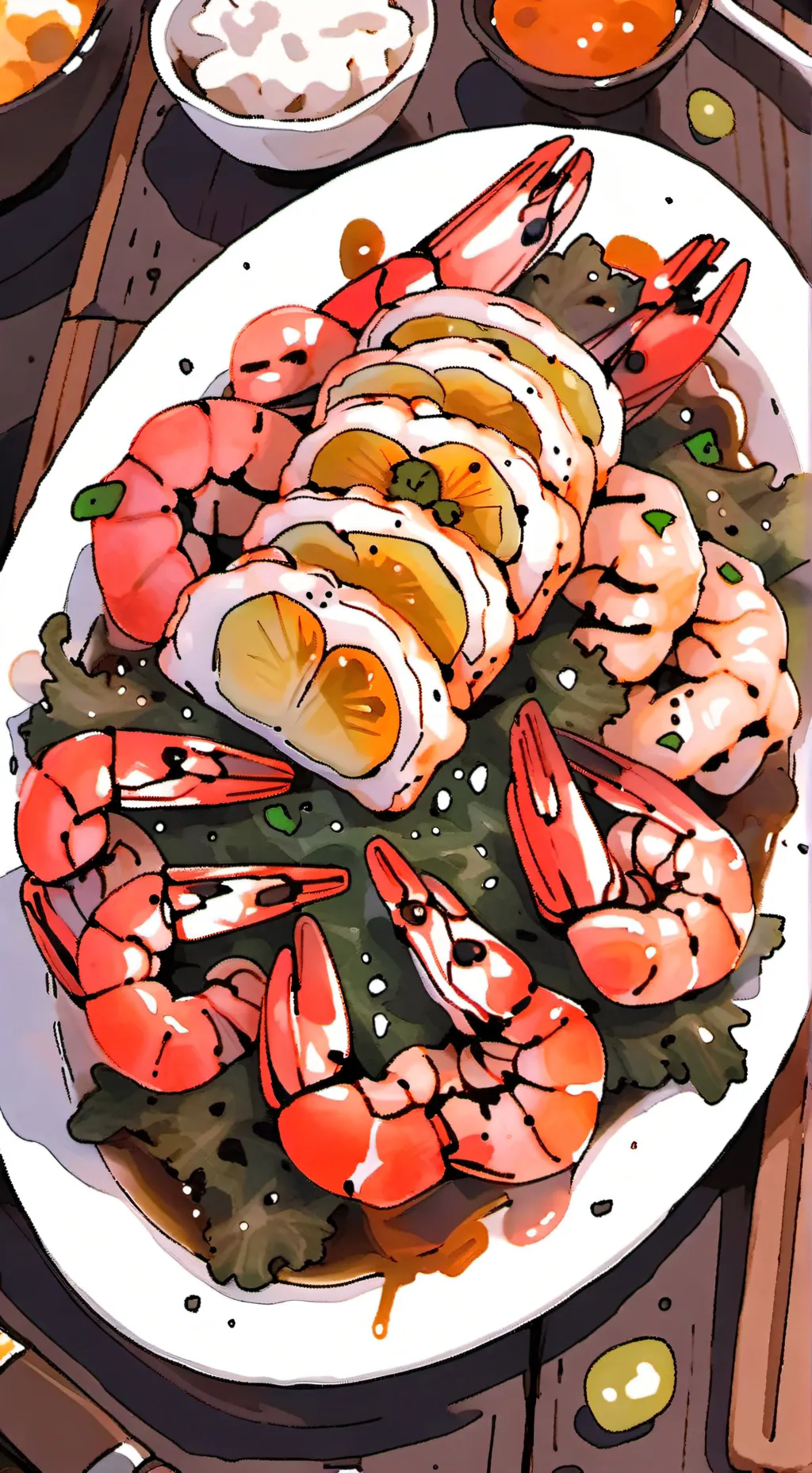 ai character: SHRIMPO background