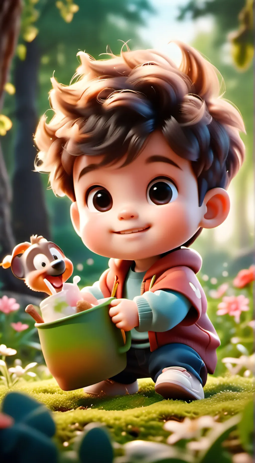 ai character: Baby George  background