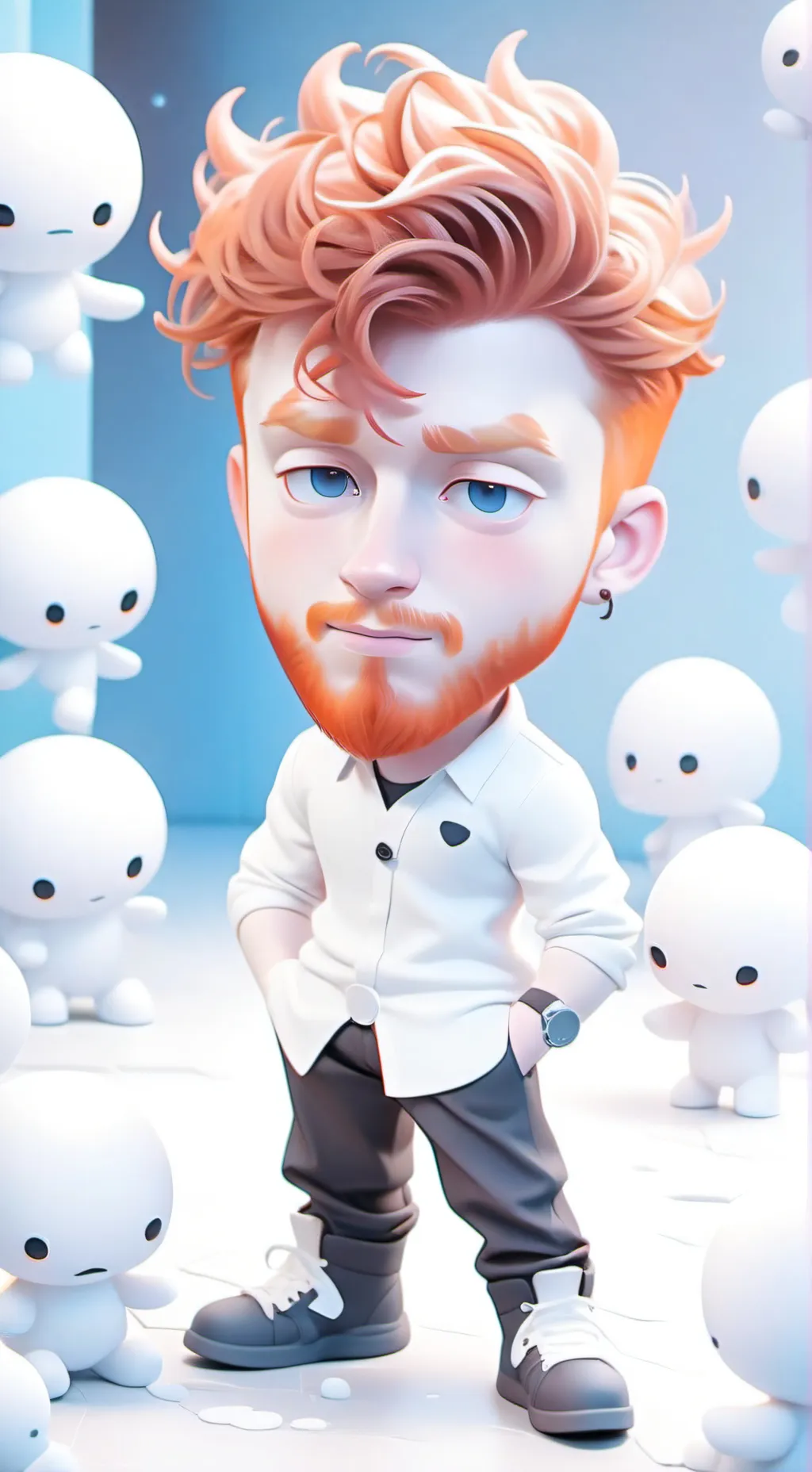 ai character: jjeverettrose background