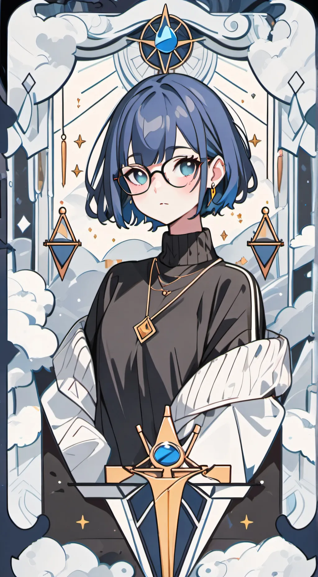 ai character: sadness background