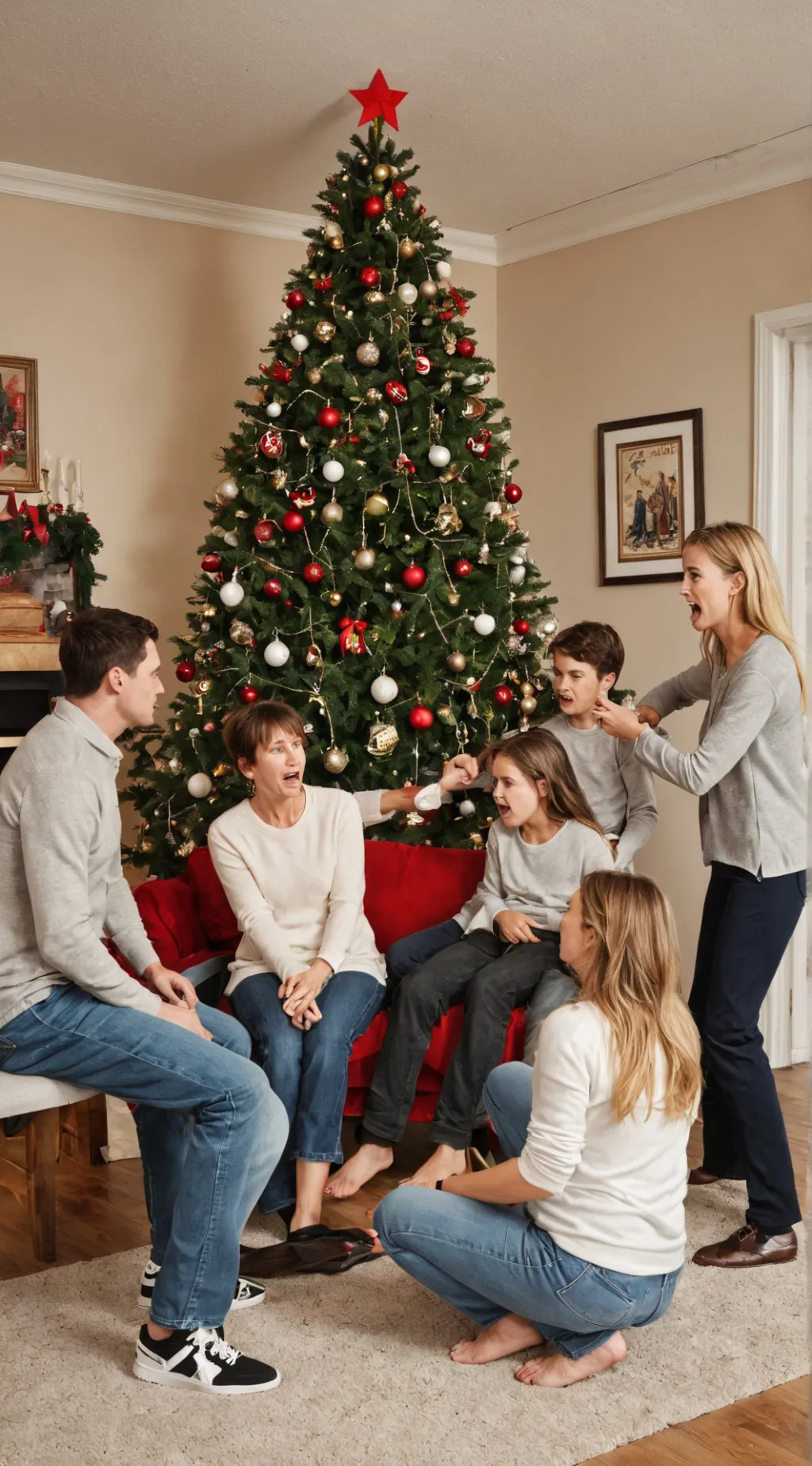 ai character: A Jolly Christmas background