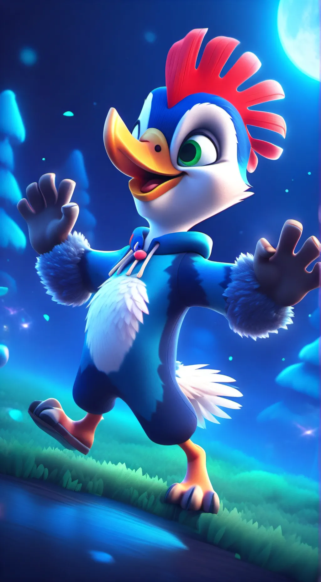 ai character: Woody Woodpecker background