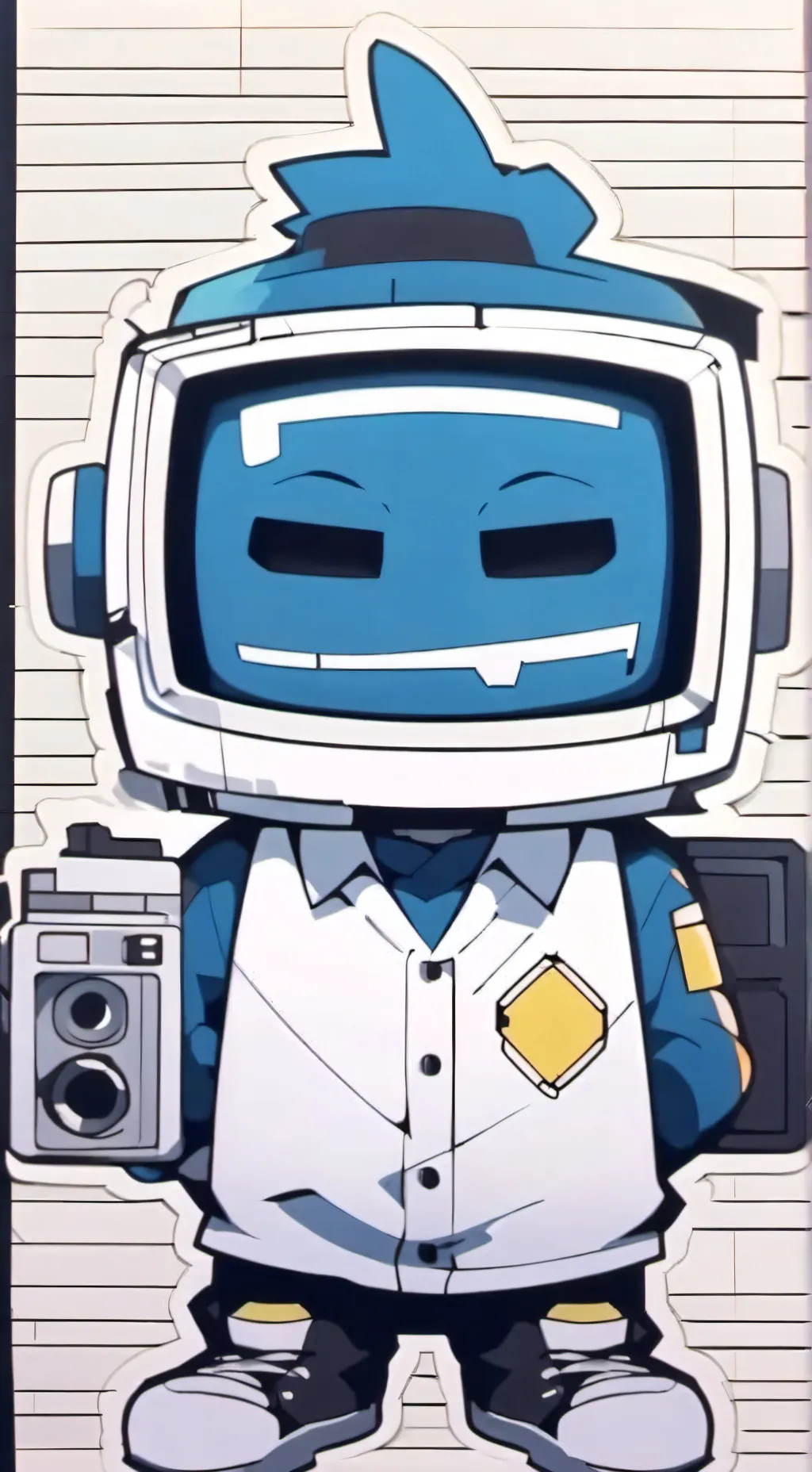 ai character: camera base  background