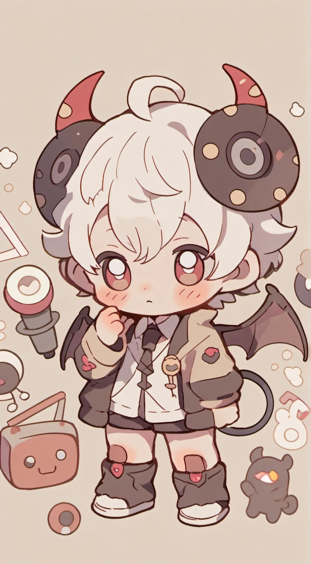 ai character: HH BABY ALASTOR??? background