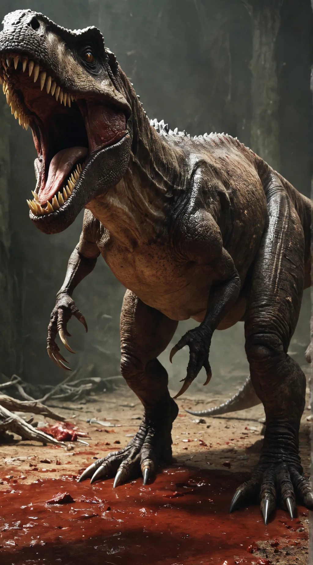 ai character: T-rex background