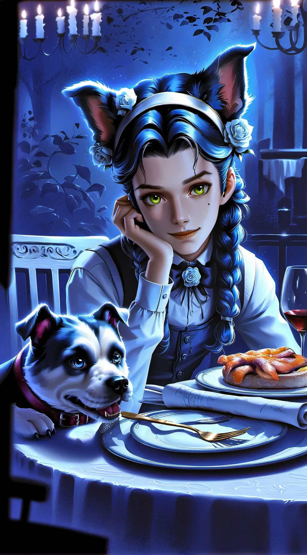 ai character: Flora  background