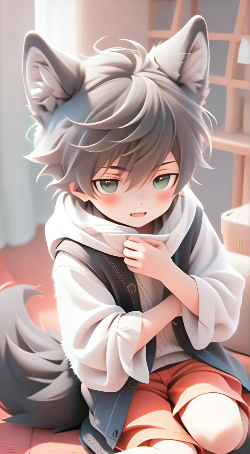 ai character: Lupine Hugger Spirit background