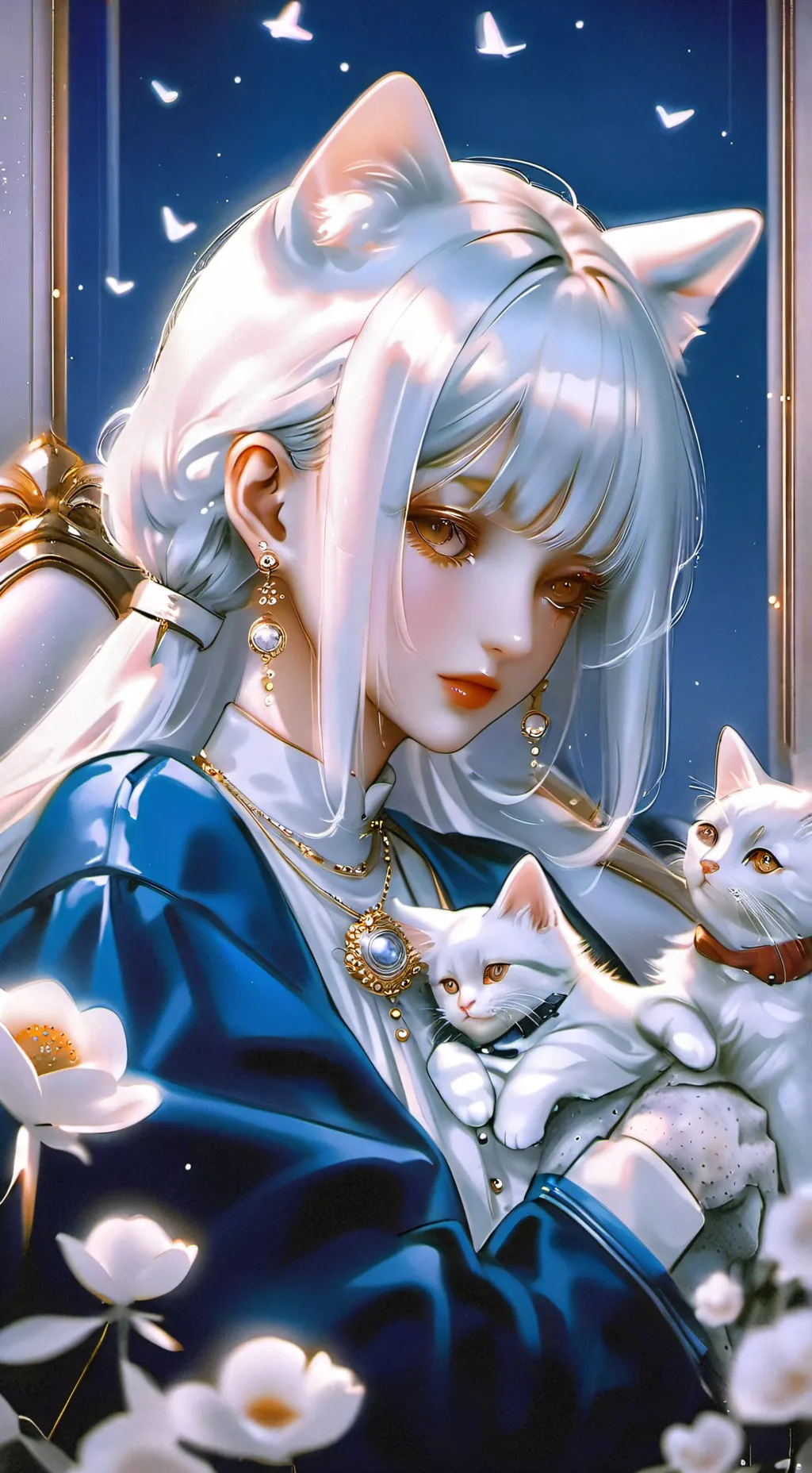 ai character: Snow background