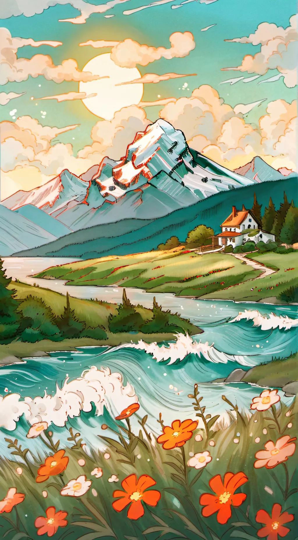 ai character: DW smile inf background