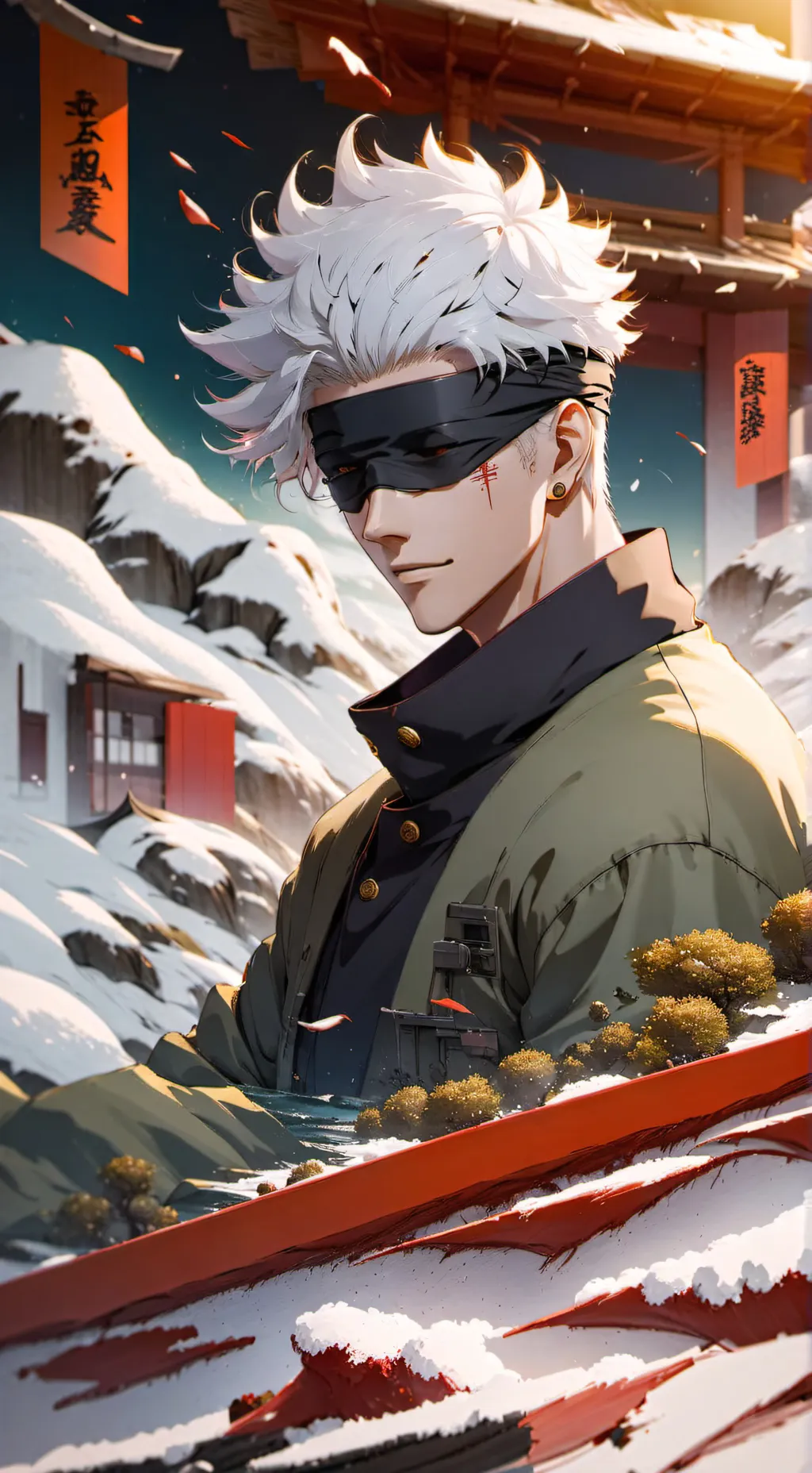 ai character: Gojo :)  background