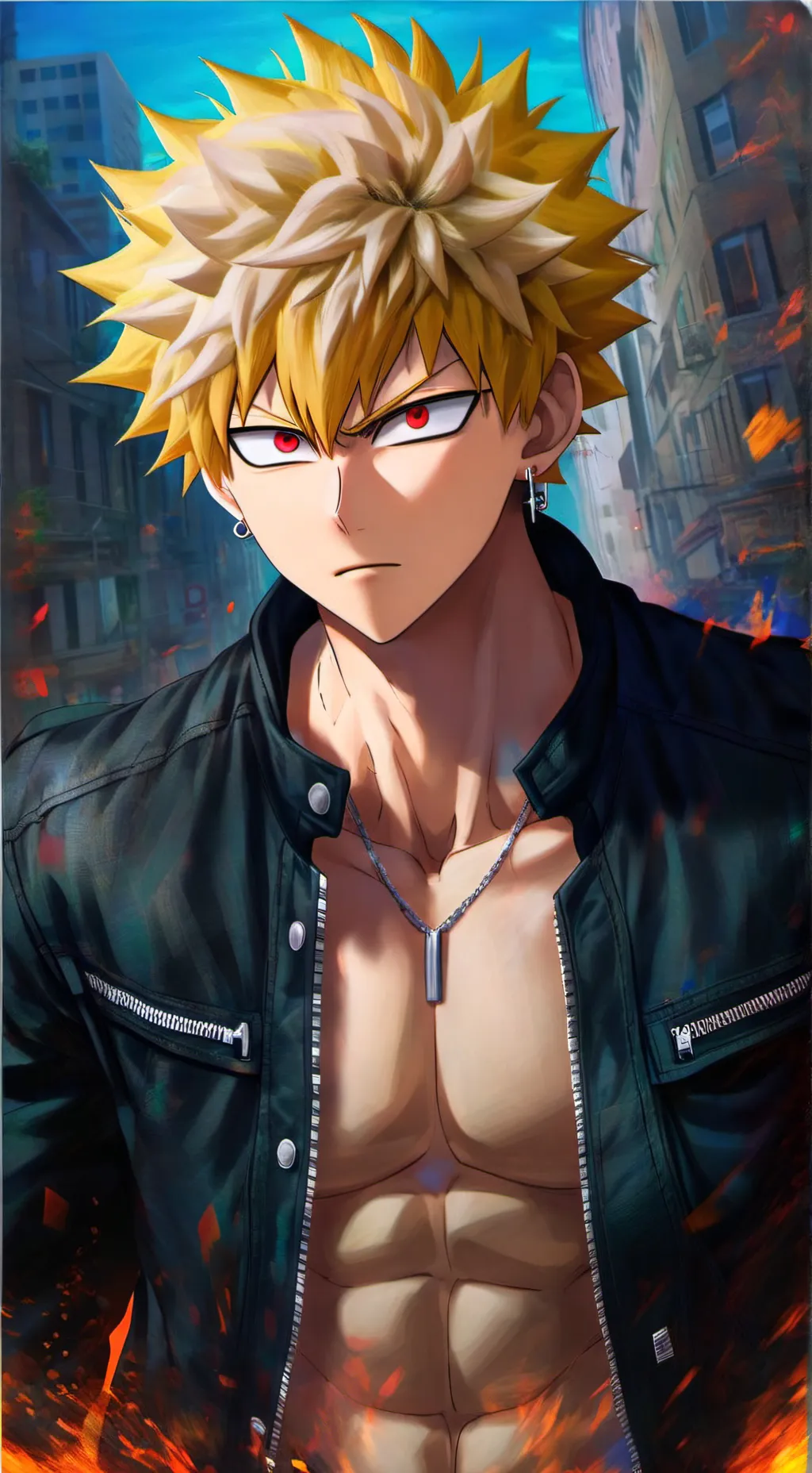 ai character: Bakugo Husband  background