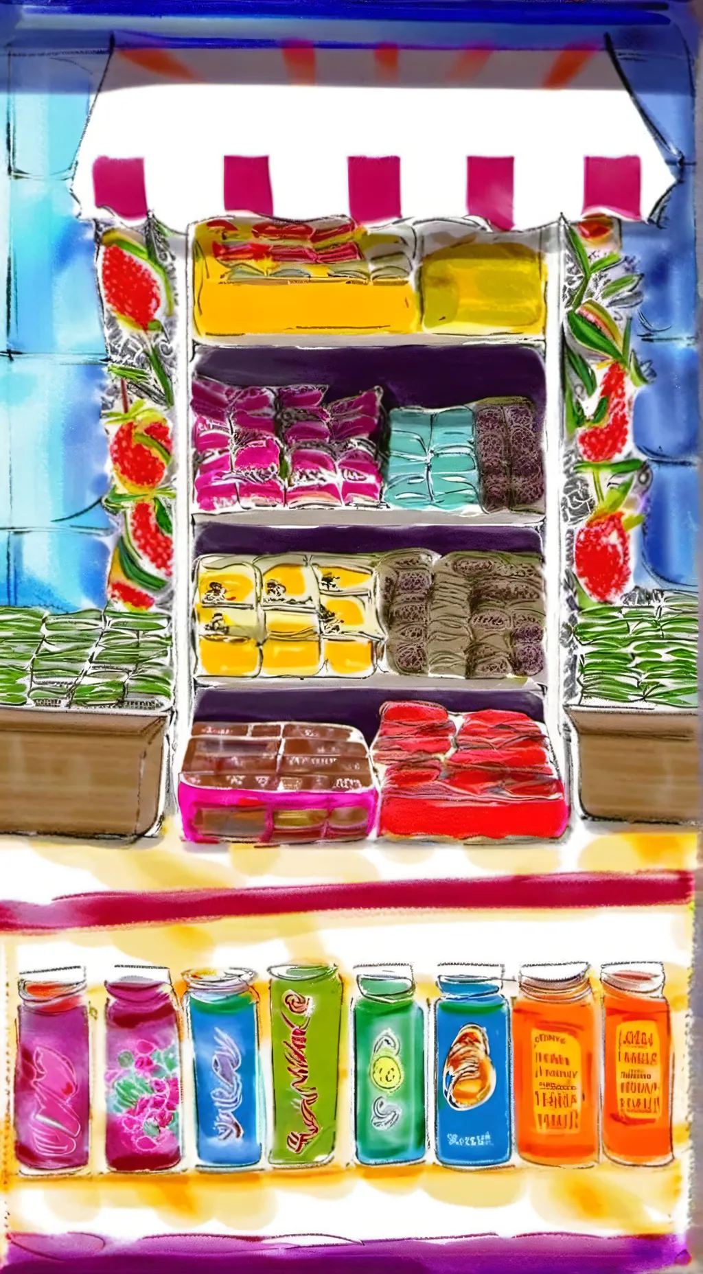 ai character: Dulceria background