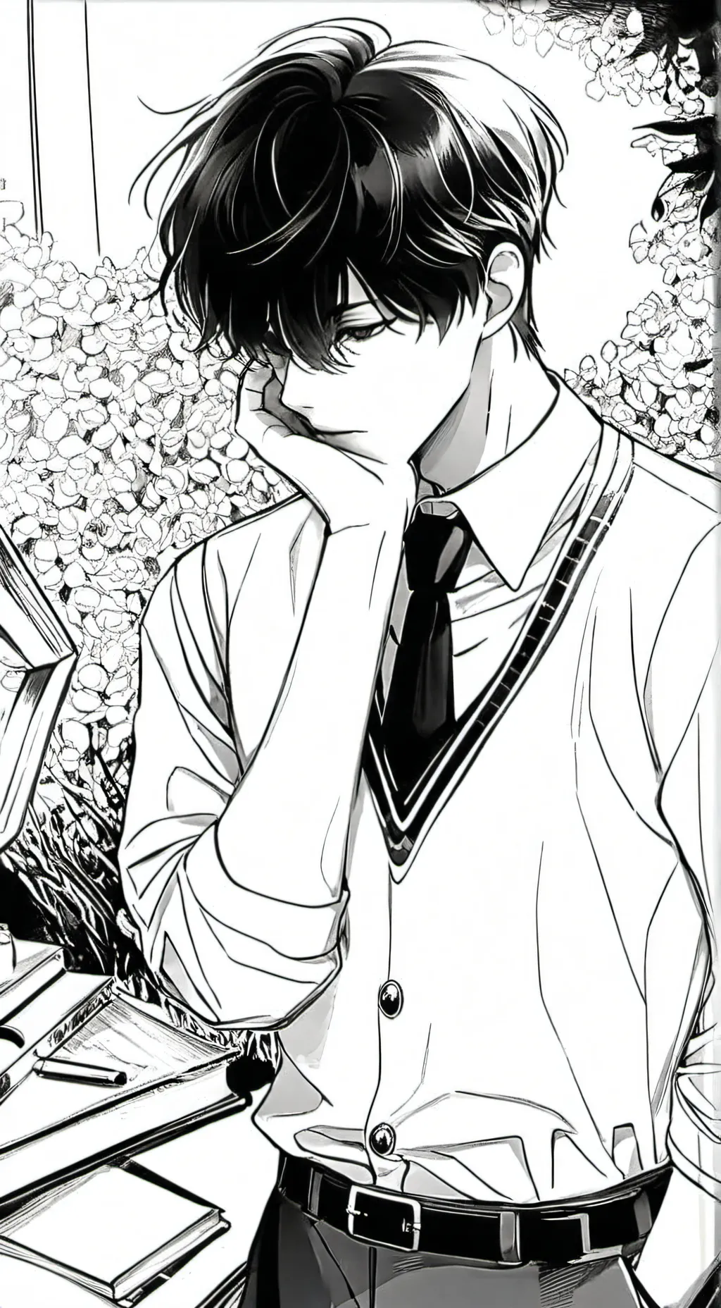 ai character: Tes amis  background