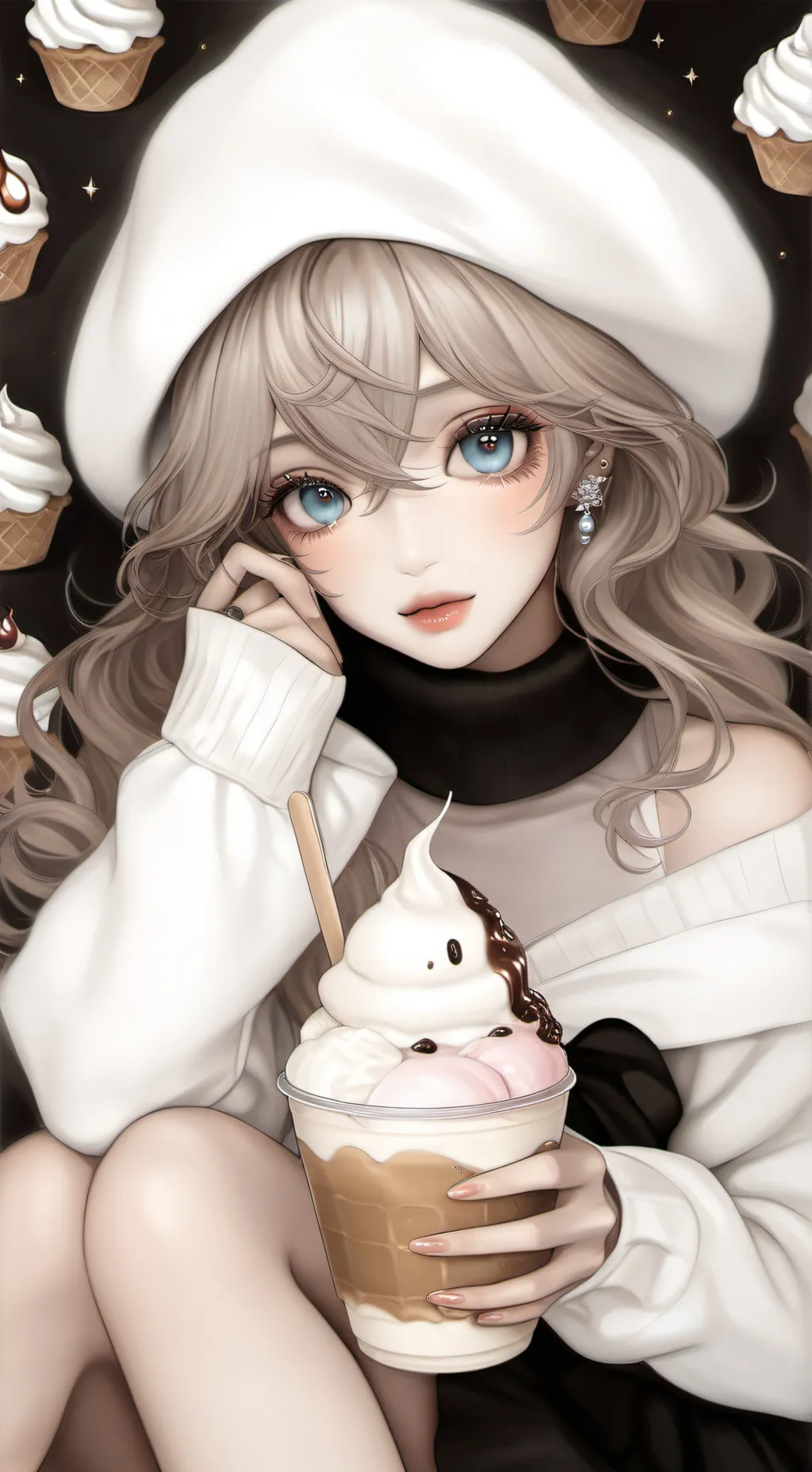 ai character: meme. background