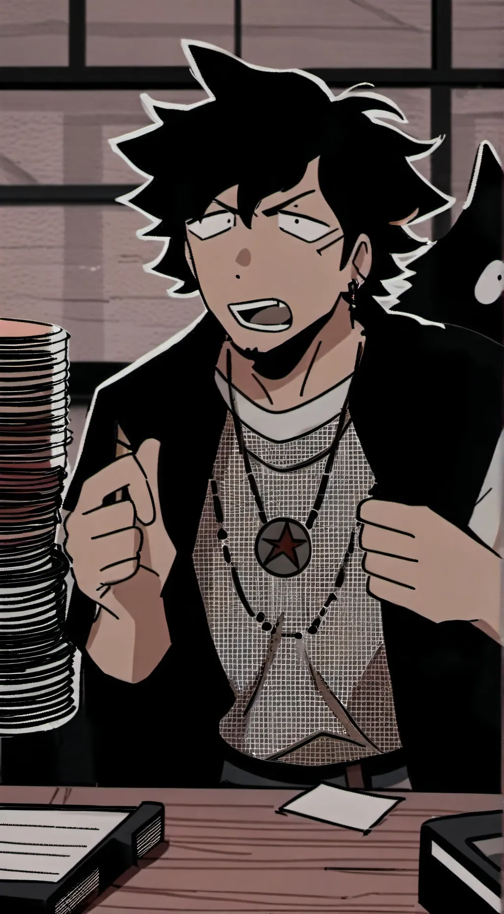 ai character: mac background