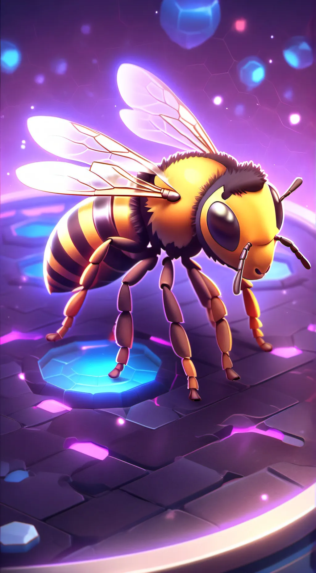 ai character: abeja🐝 background