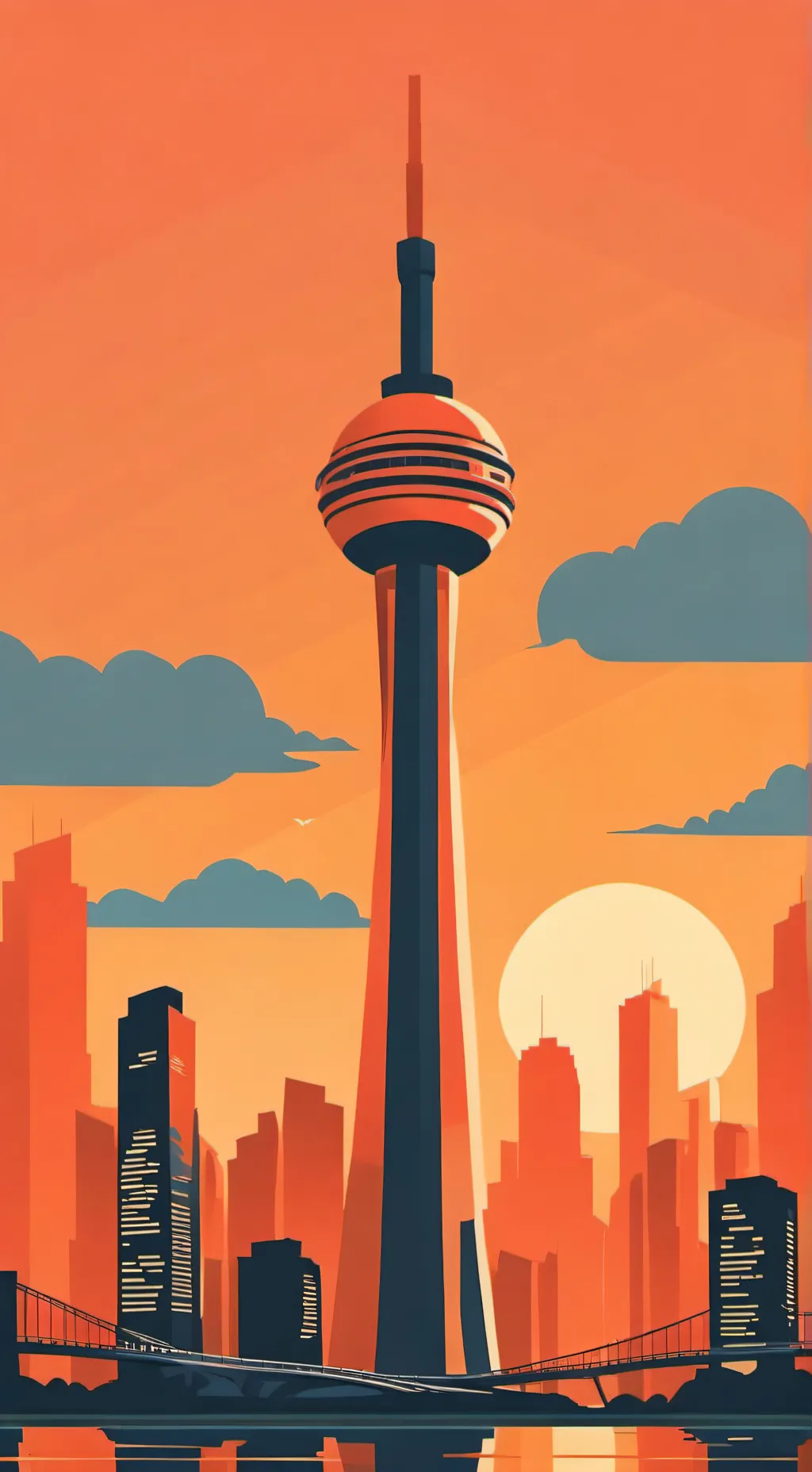 ai character: The Tech City background