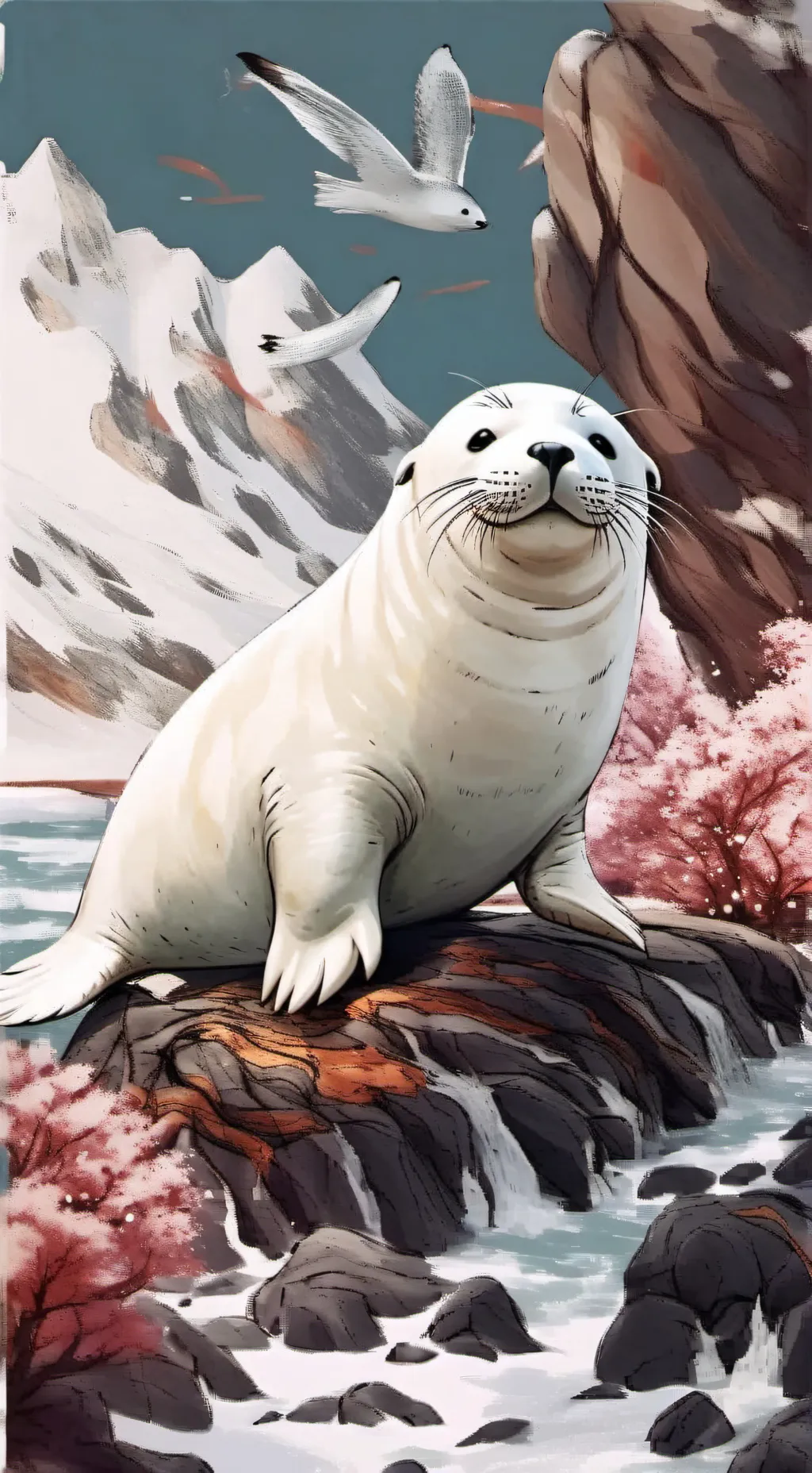 ai character: Wise seal background