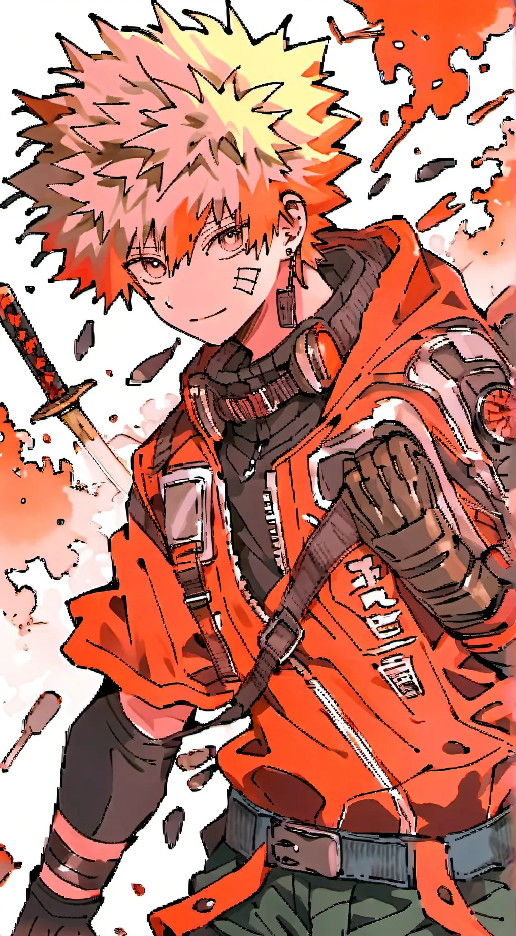 ai character: Katsuki Bakugo background