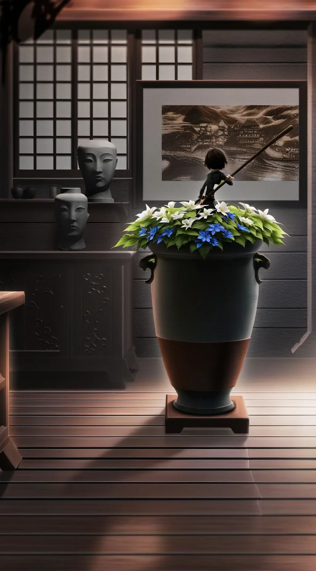 ai character: Small killer background