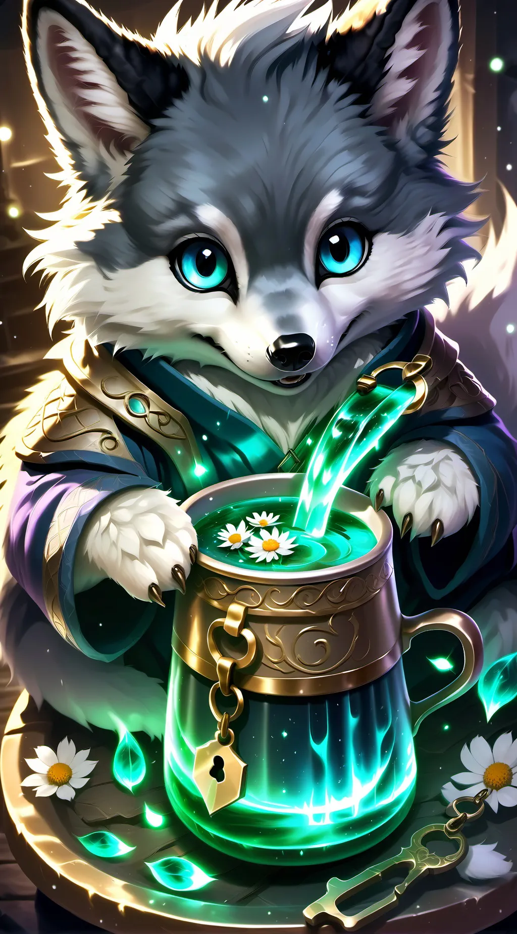 ai character: Fluffin background