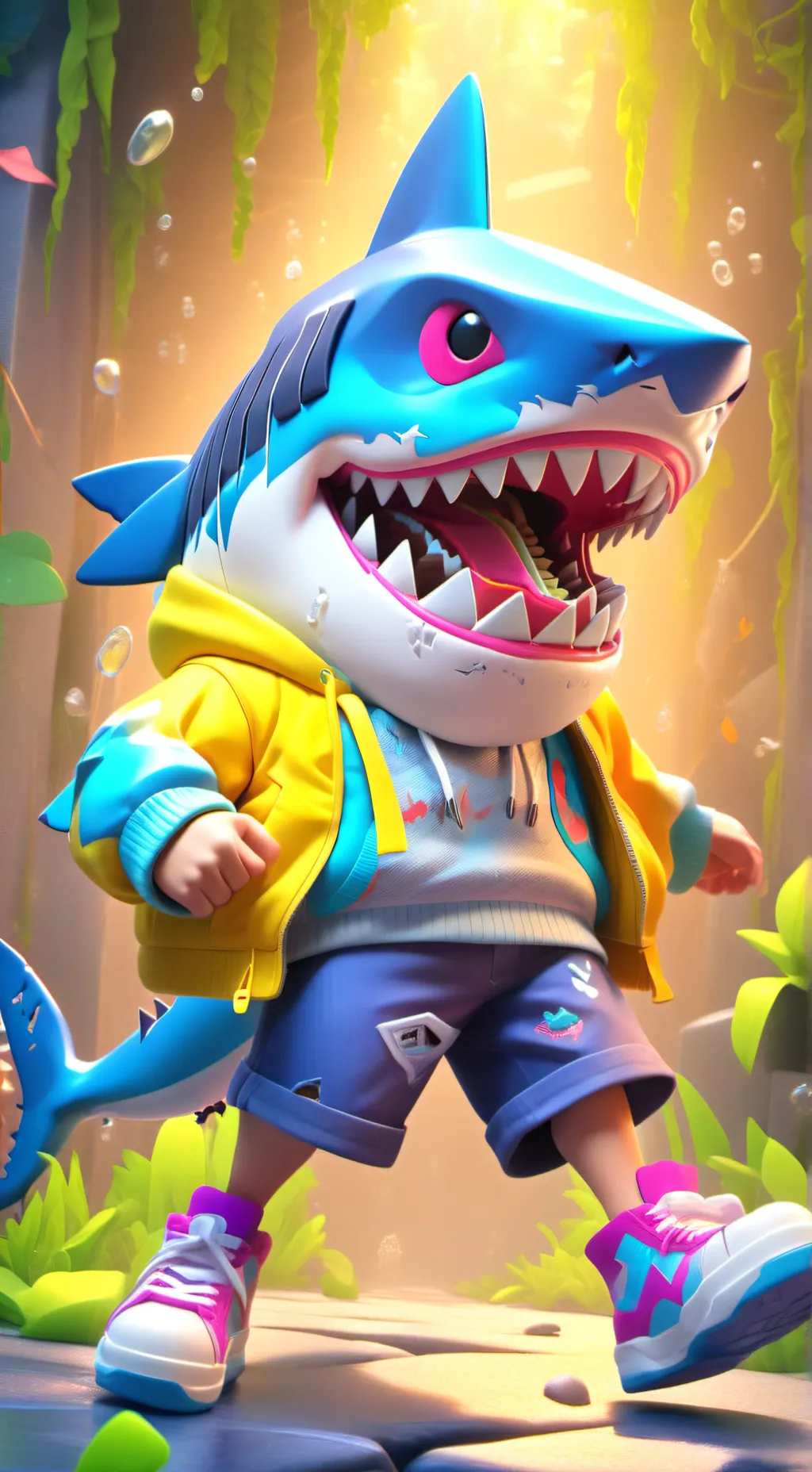 ai character: Tralalero Tralala background