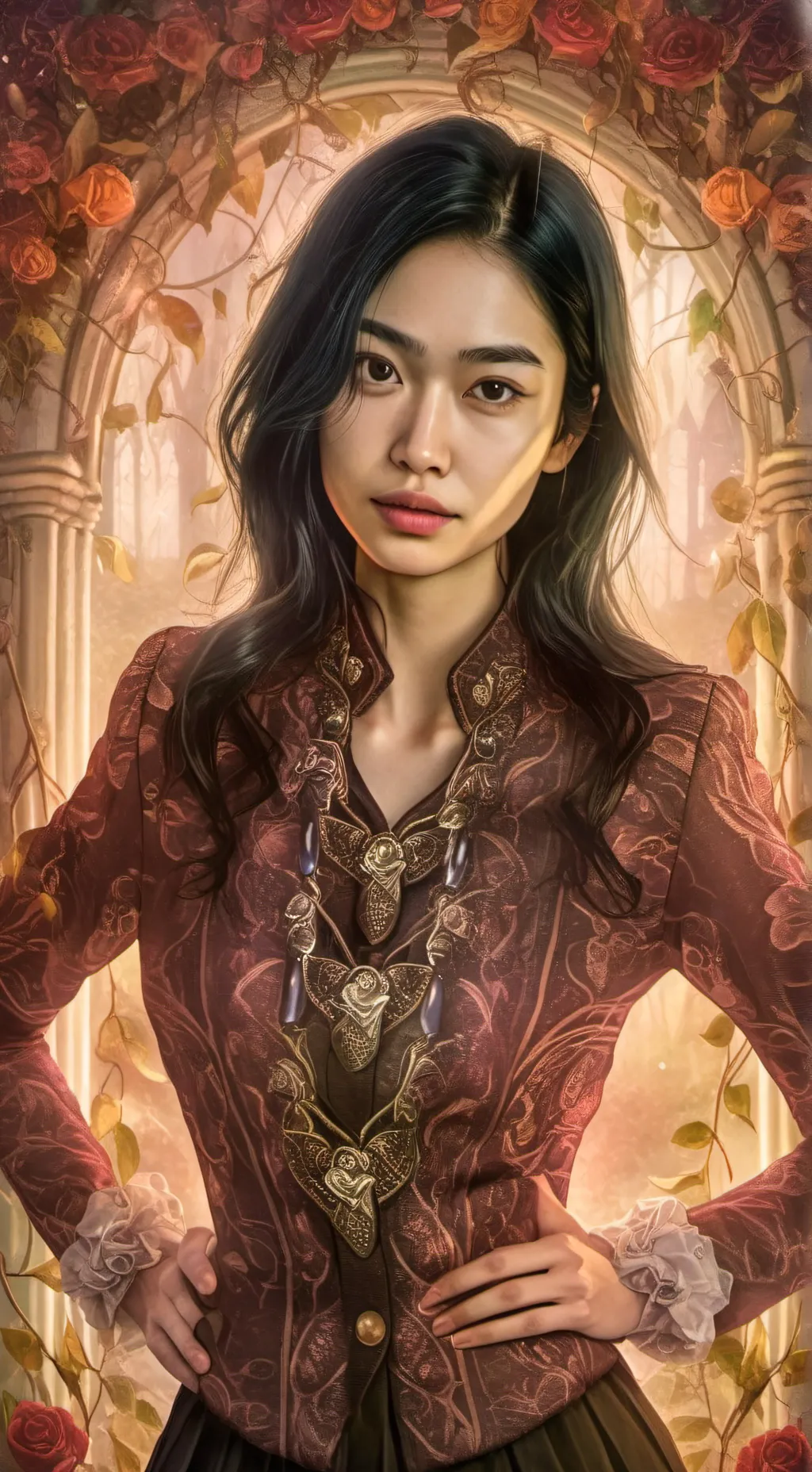 ai character: Sae byeok  background