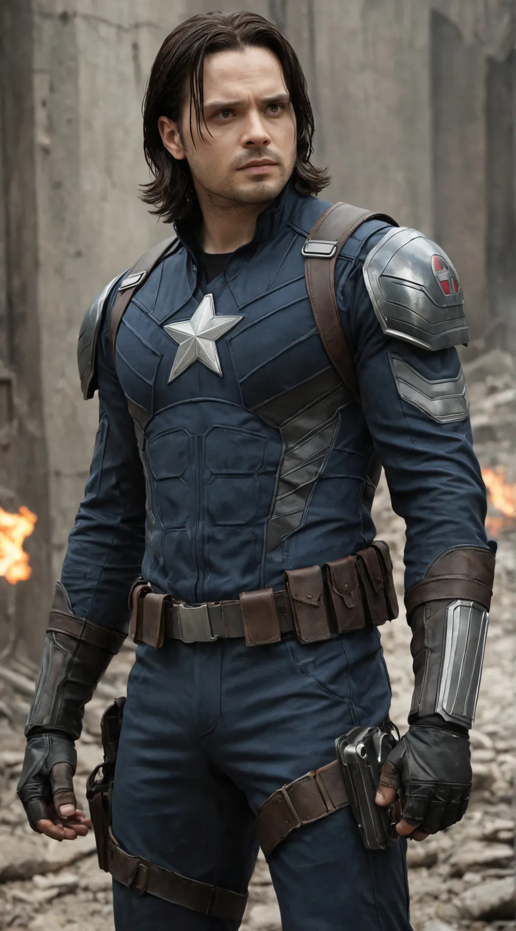 ai character: bucky arm background