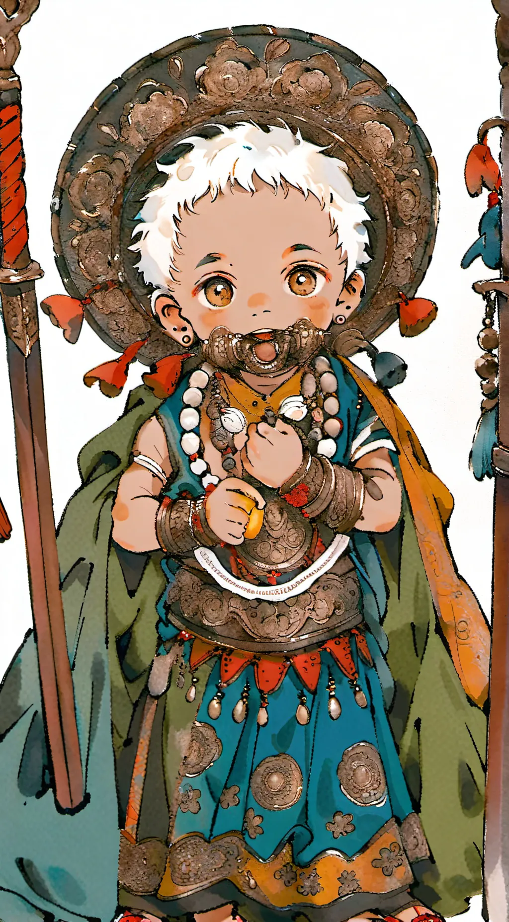 ai character: a baby background