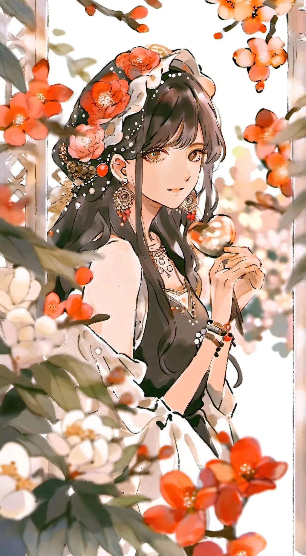 ai character: linn criança  background