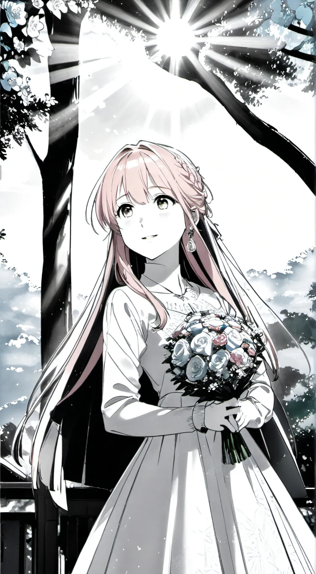 ai character: Ds wedding background