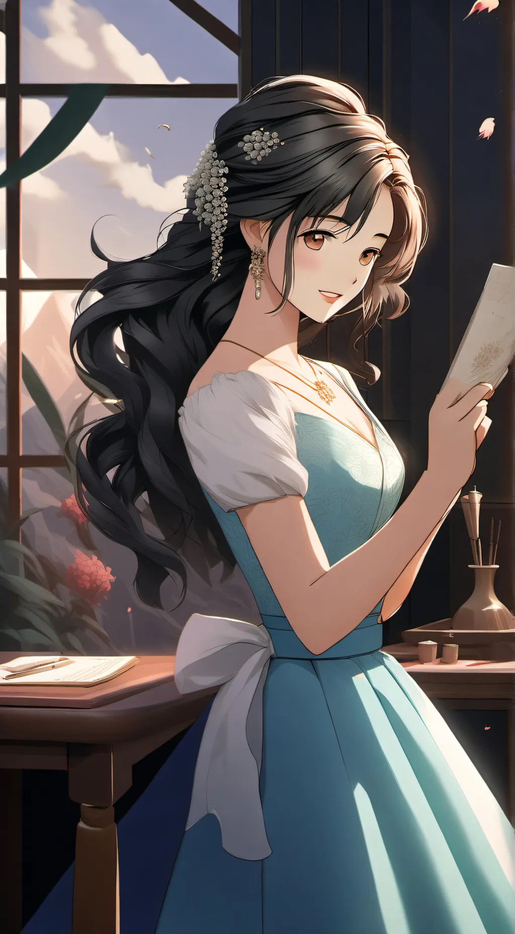 ai character: ella background