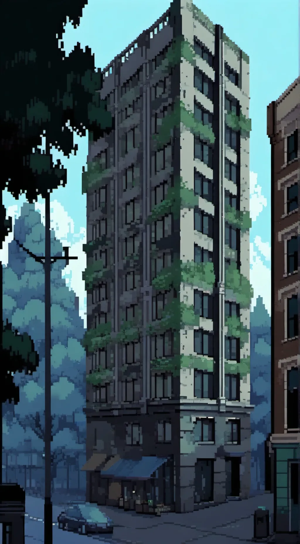 ai character: Blue background