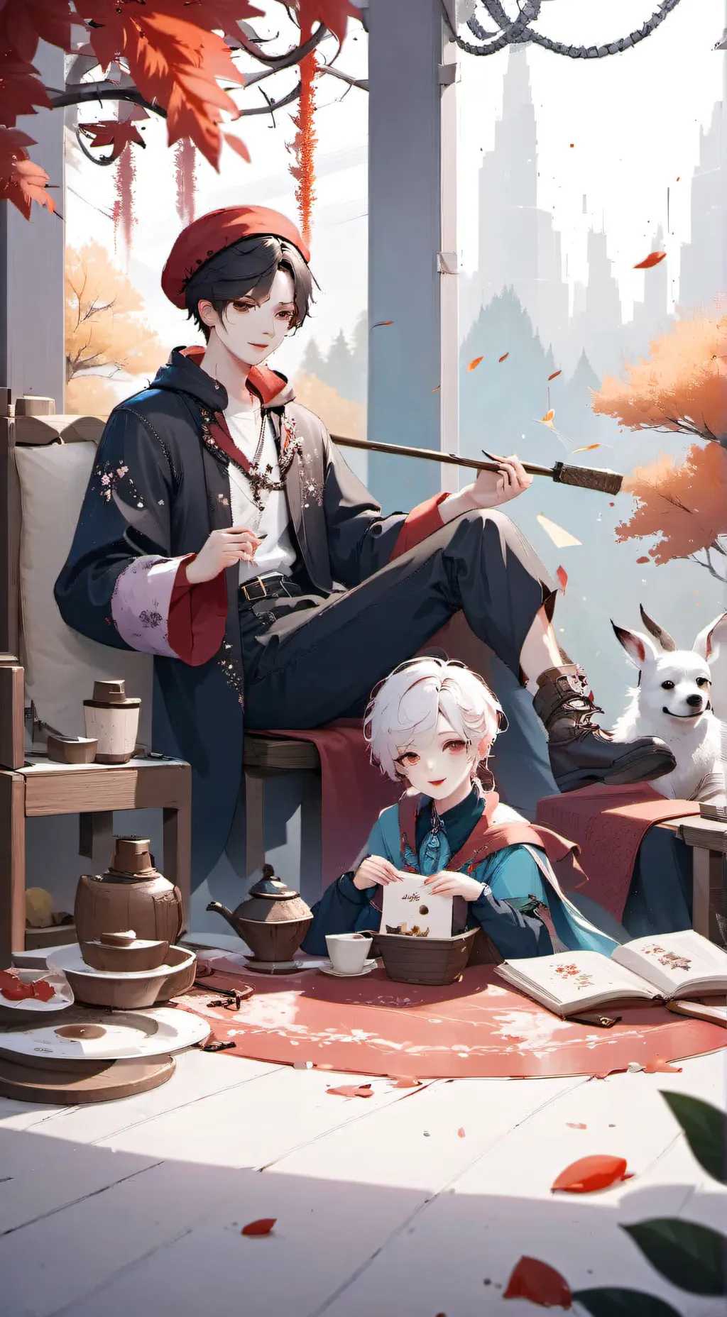 ai character: Mike tickles ennar background