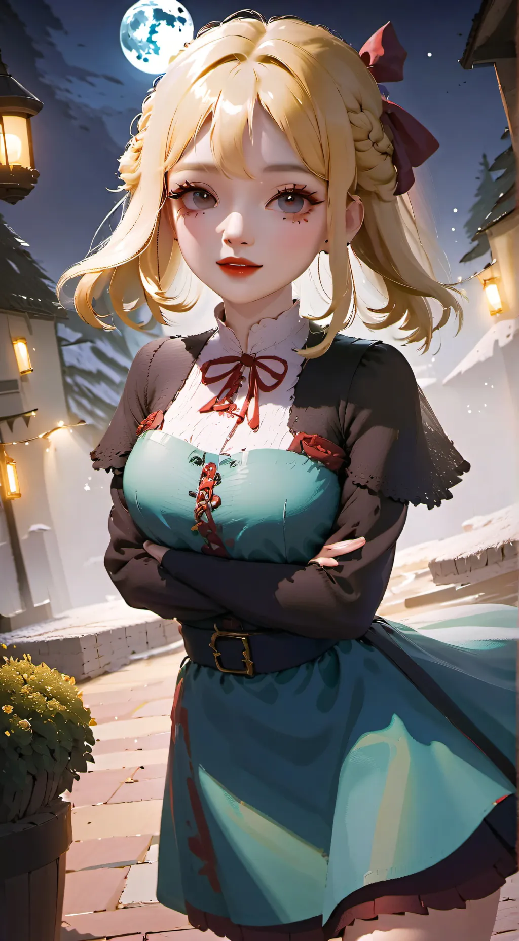 ai character: Amber background