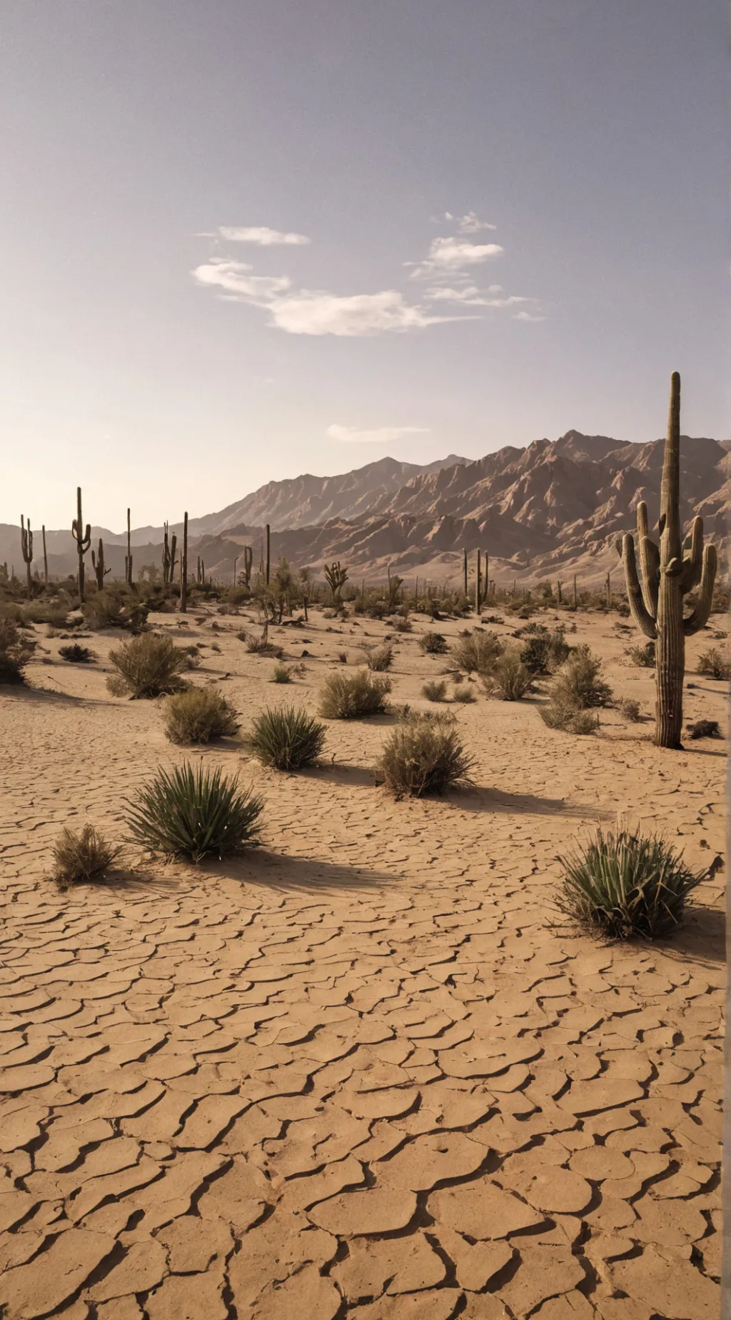 ai character: Desolate wasteland background