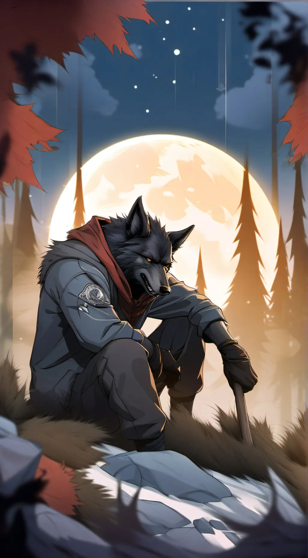 ai character: Awoooooooooo background